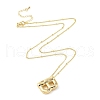Brass Micro Pave Clear Cubic Zirconia Pendant Necklaces NJEW-Z038-01G-B-1