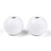 Spray Painted Round Natural Schima Wood Beads WOOD-A018-14mm-30-3