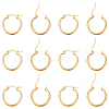 Unicraftale 12 Pairs 201 Stainless Steel Hoop Earrings for Women EJEW-UN0002-43-1