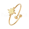 304 Stainless Steel Open Cuff Ring for Women RJEW-A071-01B-G-4