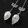 Natural Mixed Stone Teardrop Dowsing Pendulums G-K338-11P-3