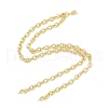 Brass M Pendant Cable Chain Necklace Making KK-U020-01G-1