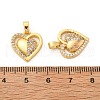 Brass Micro Pave Cubic Zirconia Pendants KK-G533-24G-3