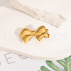 304 Stainless Steel Bowknot Alligator Hair Clip & Stud Earrings Sets for Women MP9402-1-4