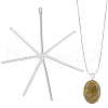 BENECREAT 1Pc 925 Sterling Silver 6 Claw Prongs Pendant Blank Cabochon Settings FIND-BC0013-76-1