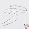 Rhodium Plated 925 Sterling Silver Chain Necklaces STER-F039-12P-2