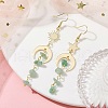 Moon & Sun & Star Brass Asymmetrical Earrings EJEW-JE05461-04-2