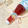 Brass Wax Seal Stamp with Wood Handle AJEW-WH0412-0278-5