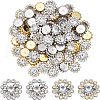 SUPERFINDINGS 80Pcs 2 Colors Sew on Rhinestone RESI-FH0001-45-1