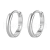 Simple 925 Sterling Silver Circle Hoop Earrings DG6387-2-1