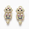 Brass Micro Pave Cubic Zirconia Charms KK-R132-007-NF-1