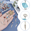 DELORIGIN 80Pcs 16 Styles Natural Rose Quartz & Amethyst & Howlite & Red Jasper & Green Aventurine Chip Pendants FIND-DR0001-38-5