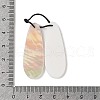 2Pcs Natural White Shell Pendants SHEL-A005-02D-3