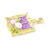 Brass Enamel Pendants KK-Z101-09G-B02-2