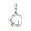 Rack Plating Alloy Rhinestone Glass European Dangle Charms X-PALLOY-S189-33P-1