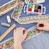 Polyester Rainbow Paillette Lace Ribbon DIY-WH0632-66A-3