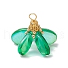 Dyed Glass Pendants PALLOY-MZ00658-01-2