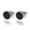 304 Stainless Steel Stud Earrings EJEW-L230-06-2