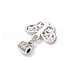 8Pcs 8 Styles Alloy Butterfly European Dangle Charms PALLOY-JF03874-5