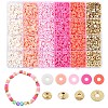 DIY Disc Polymer Clay & CCB Plastic Beads Jewelry Making Findings Kits DIY-YW0010-54A-1