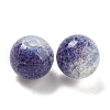 Transparent Spray Painting Crackle Glass Beads GLAA-L046-01A-14-2