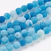 Natural Crackle Agate Beads Strands G-G055-8mm-2-1