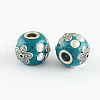 Round Handmade Indonesia Beads X-IPDL-S041-1