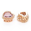 Brass Micro Pave Cubic Zirconia Charms KK-S356-773K-2