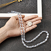 Electroplate Transparent Glass Beads Strands EGLA-TA0001-02B-6