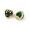 Brass Micro Pave Cubic Zirconia Charms KK-R226-06G-3
