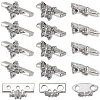 SUNNYCLUE 24Pcs 3 Styles Brass Pave Clear Cubic Zirconia Connector Charms KK-SC0004-24S-1