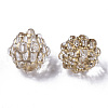 Plating Transparent Acrylic Beads X-PACR-N008-02-3