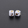Opaque White Acrylic Beads MACR-Q242-010J-2