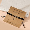 Morse Code Style Stainless Steel Braided String Bracelets for Woman Men PW-WGCCBF0-17-1