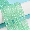 Baking Painted Transparent Glass Beads Strands DGLA-F029-J4mm-05-2
