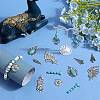 SUNNYCLUE 16Pcs 8 Styles Synthetic Turquoise Alloy Pendants FIND-SC0009-11-4
