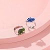 Dinosaur Alloy with Epoxy Adjustable Finger Rings for Girls FS-WG0F7DB-01-2