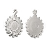 Non-Tarnish 304 Stainless Steel Pendant Cabochon Settings STAS-H214-11P-1