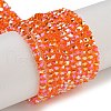 Electroplate Glass Beads Strands GLAA-Q105-02O-1
