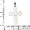 Tarnish Resistant 304 Stainless Steel Saint Benedict Medal Cross Pendants STAS-F012-12-3