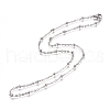 Non-Tarnish 304 Stainless Steel Cable Chains/Satellite Chains Necklaces NJEW-L159-07A-P-A-2