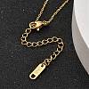 Ion Plating(IP) 304 Stainless Steel Rhombus Cable Chain Necklaces for Women NJEW-K255-35G-3