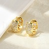 Brass Micro Pave Cubic Zirconia Hoop Earrings EJEW-D311-078G-3