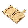 316 Stainless Steel Locket Pendants STAS-C123-03B-G-2