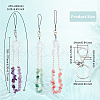 Mixed Stone and Acrylic Imitation Pearl Beads Mobile Straps HJEW-PH01491-2