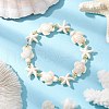 Synthetic Turquoise Beaded Stretch Bracelets for Men Women BJEW-JB11762-01-1