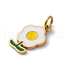 316 Surgical Stainless Steel Enamel Pendants STAS-K258-40E-G-2