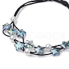 2Pcs 2 Colors Adjustable Nylon Thread Braided Bead Bracelets BJEW-JB11560-4