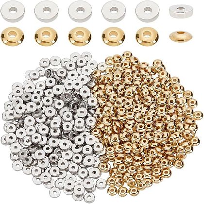   600Pcs 2 Colors CCB Plastic Spacer Beads CCB-PH0001-15-WH-1