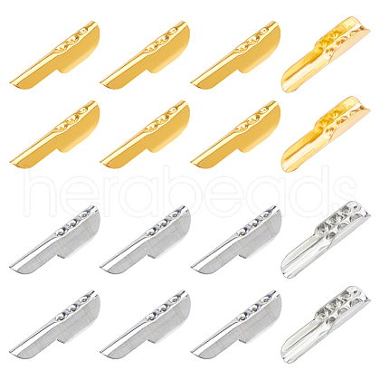 Gorgecraft 240Pcs 2 Colors Iron Cord Lock Ends FIND-GF0006-96-1